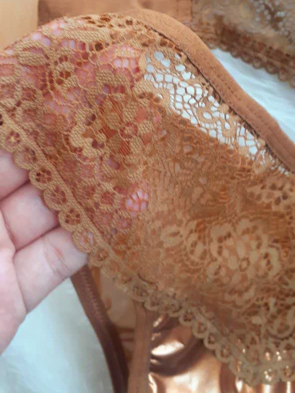 ست شورت و سوتین فانتزی چرمی کهربایی (مدل خفاشی) برند ella